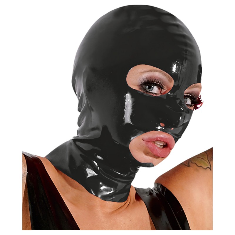 LATEX - szopó álarc (fekete) 105603 termék bemutató kép
