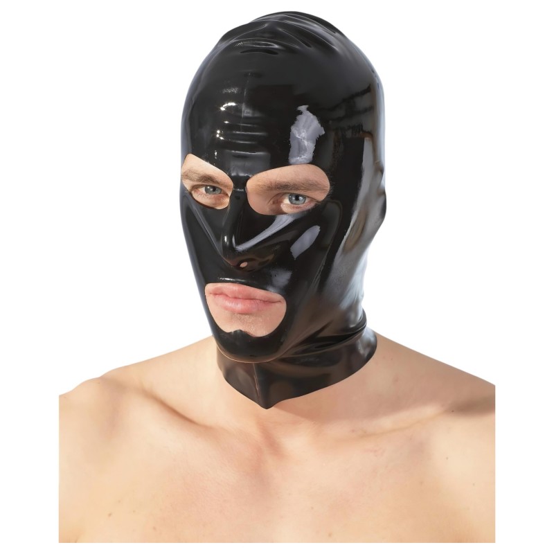 LATEX - szopó álarc (fekete) 105604 termék bemutató kép