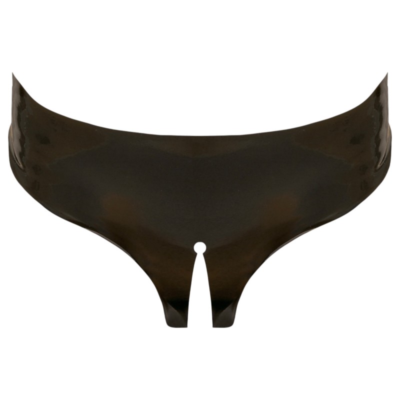 LATEX - végig nyitott női bugyi - fekete (S-L) 127071 termék bemutató kép