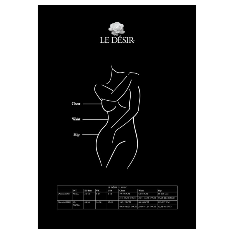 Le Désir Plus Size - nyitott harisnya - fekete (XXL-4XL) 121355 termék bemutató kép