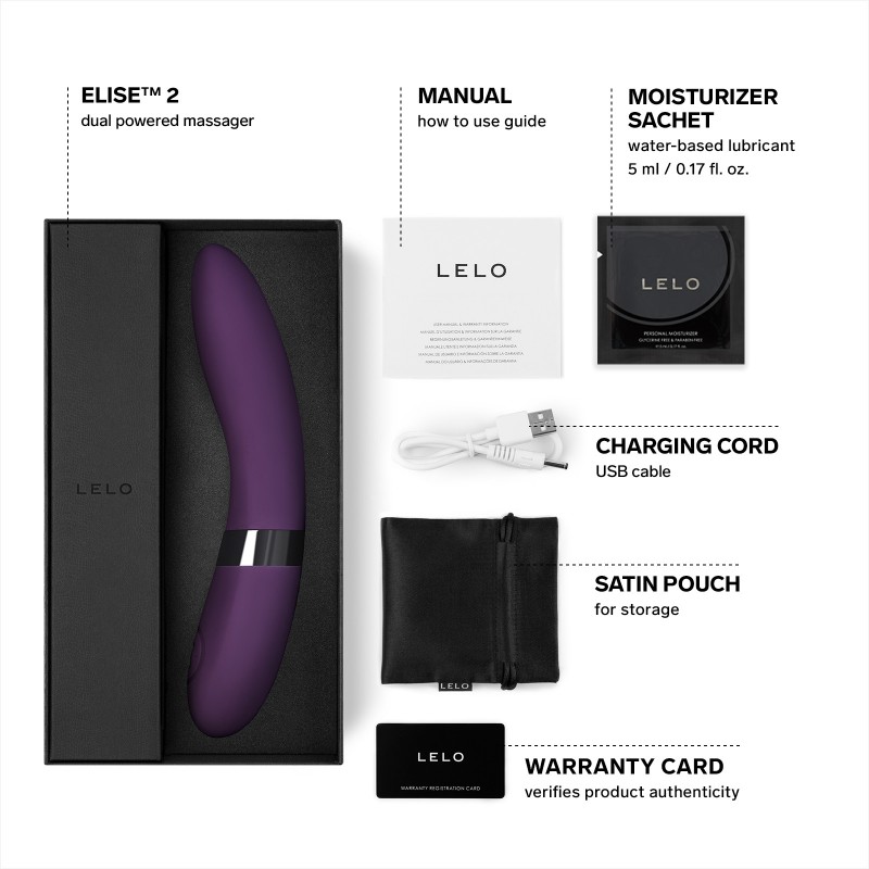 LELO Elise 2- deluxe vibrátor (lila) 92493 termék bemutató kép
