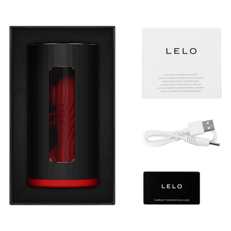 LELO F1s V3 - interaktív maszturbátor (fekete-piros) 90758 termék bemutató kép