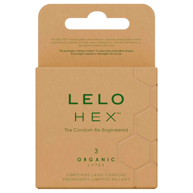 LELO Hex Organic - potencia óvszer (3 db) 134189 termék bemutató kép