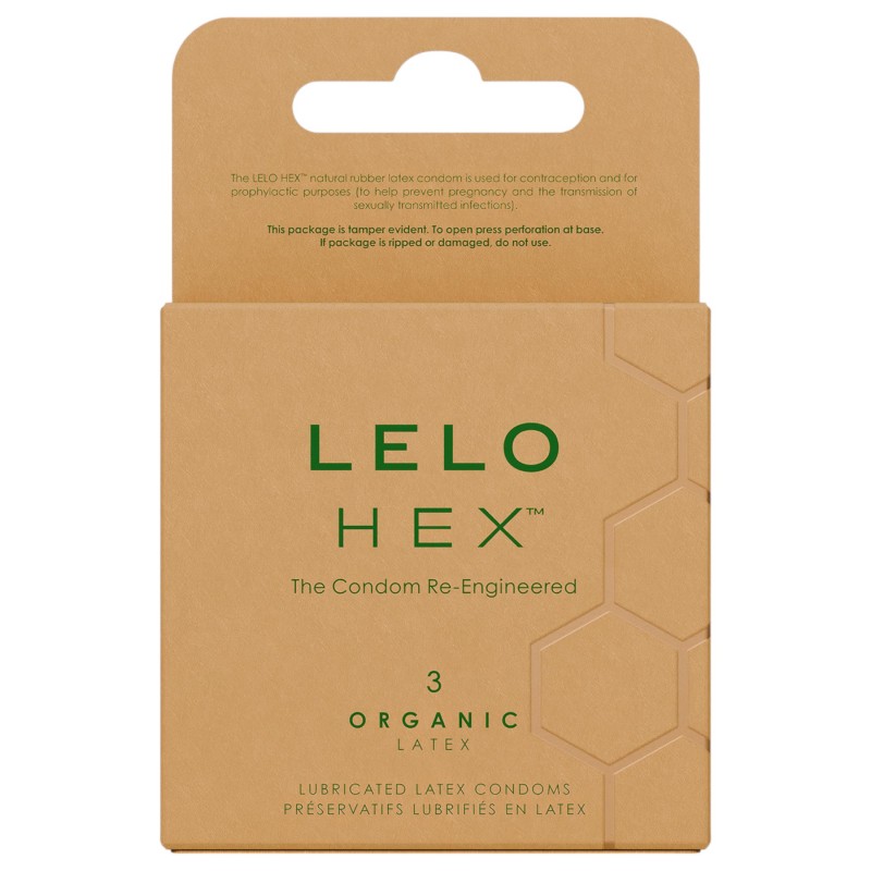 LELO Hex Organic - potencia óvszer (3db) 121000 termék bemutató kép