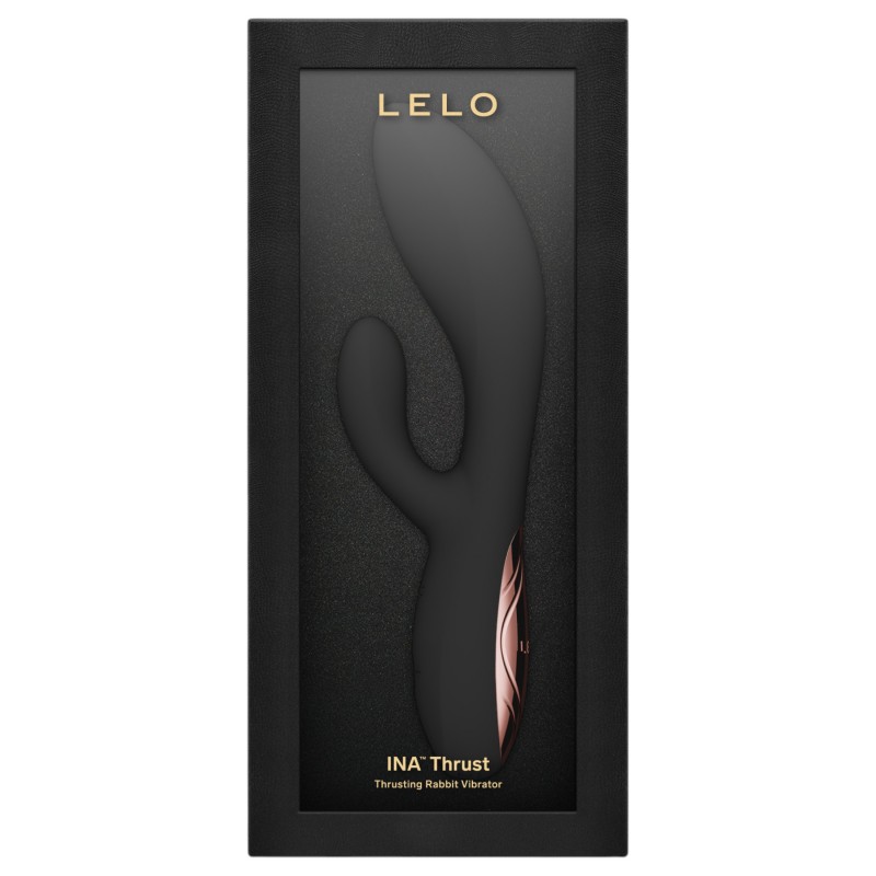 LELO INA Thrust - lökő vibrátor csiklókarral (fekete) 167055 termék bemutató kép