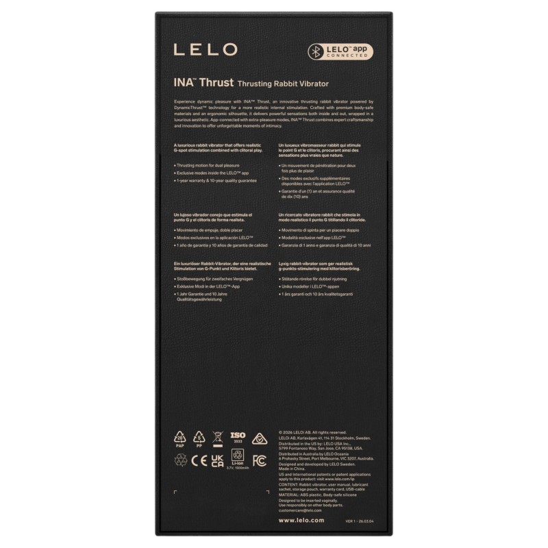 LELO INA Thrust - lökő vibrátor csiklókarral (lila) 167069 termék bemutató kép