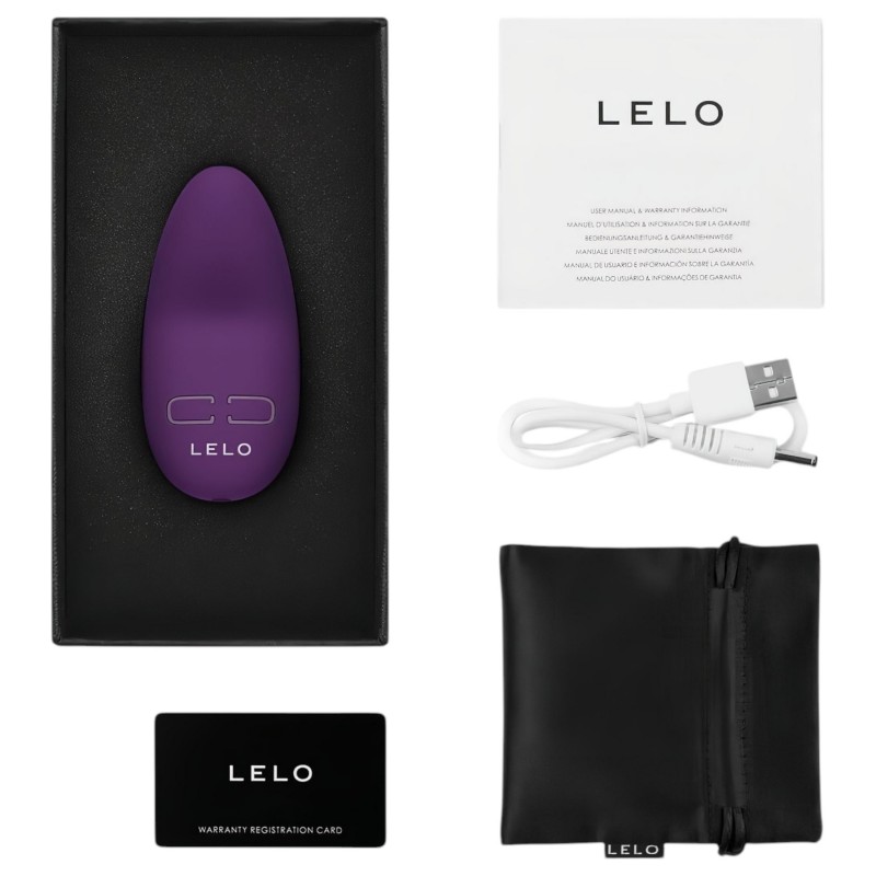 LELO Lily 3 - akkus, vízálló csiklóizgató vibrátor (sötét lila) 159947 termék bemutató kép