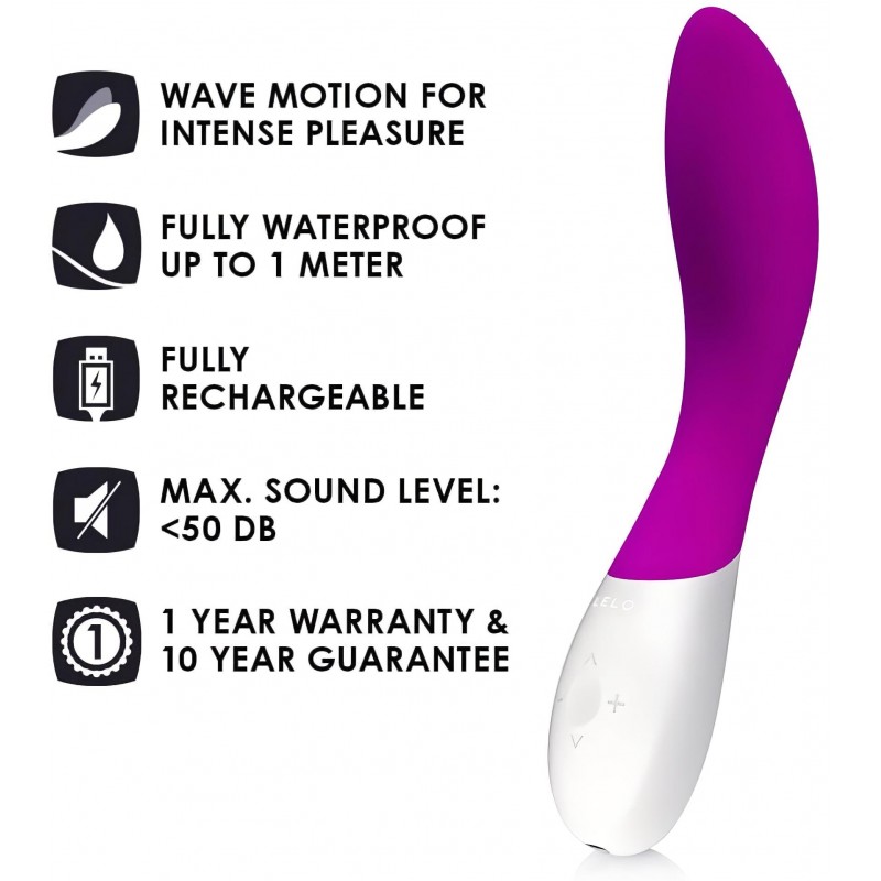 LELO Mona Wave - hullámzó mozgású, vízálló G-pont vibrátor (lila) 162225 termék bemutató kép