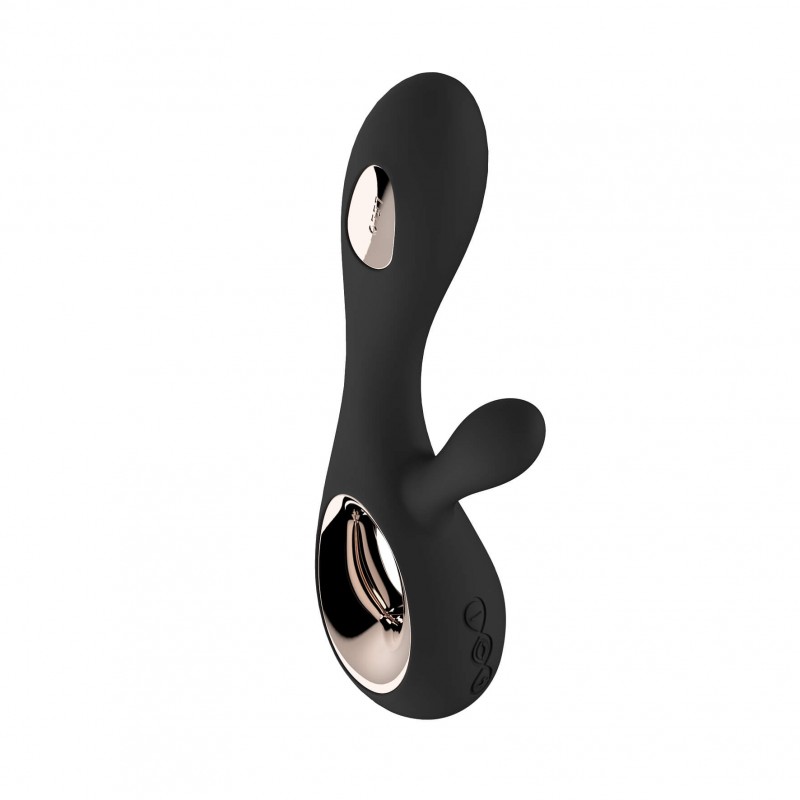 LELO Soraya Wave - akkus, csiklókaros, bólogató vibrátor (fekete) 38298 termék bemutató kép
