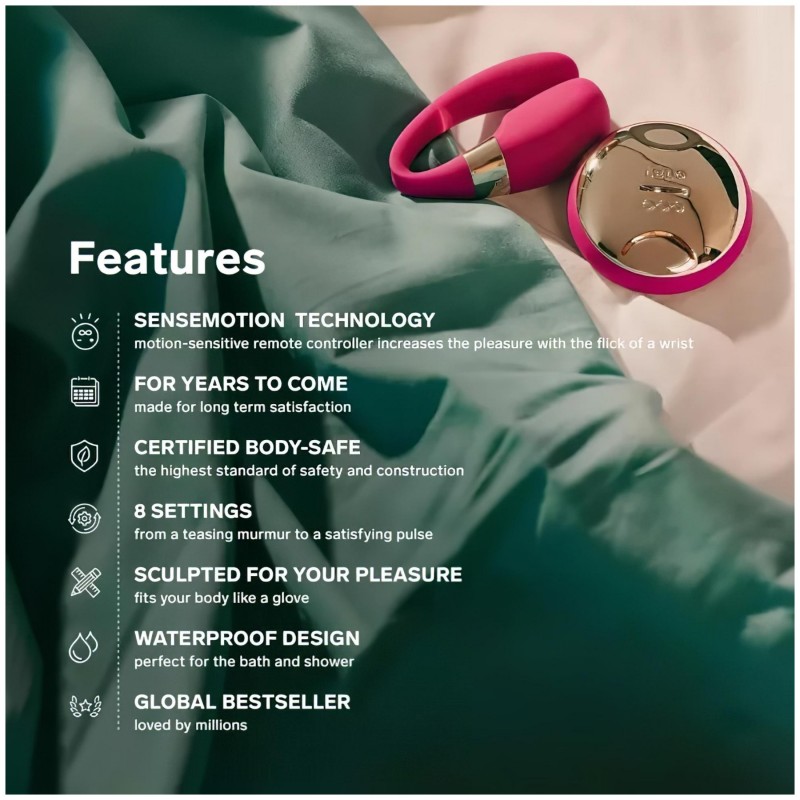 LELO Tiani 3 - szilikon párvibrátor (pink) 127568 termék bemutató kép