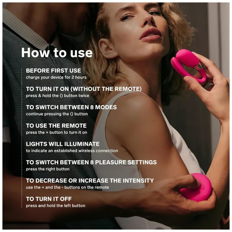 LELO Tiani 3 - szilikon párvibrátor pároknak (pink) 127569 termék bemutató kép