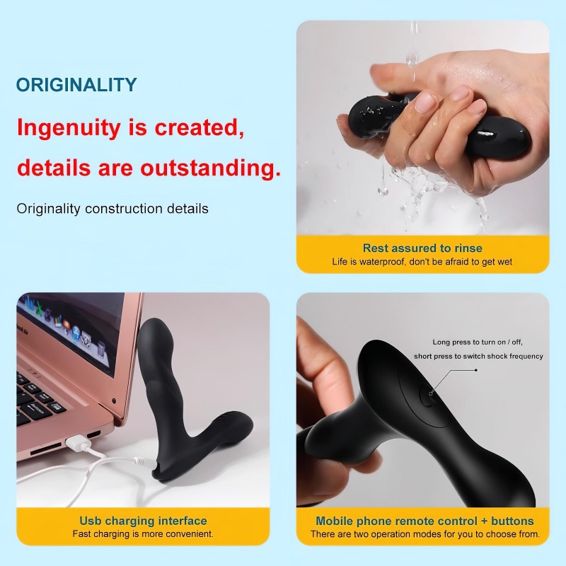 Leopard - 2 motoros prosztatavibrátor (fekete) 101775 termék bemutató kép