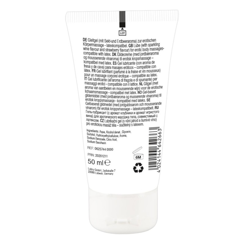 Lick it! - 2in1 ehető síkosító - pezsgő-eper (50ml) 89453 termék bemutató kép