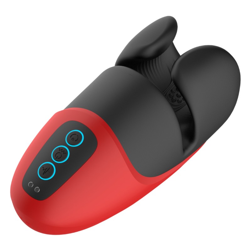 Lena - rezgő-szorító maszturbátor (piros) 95233 termék bemutató kép