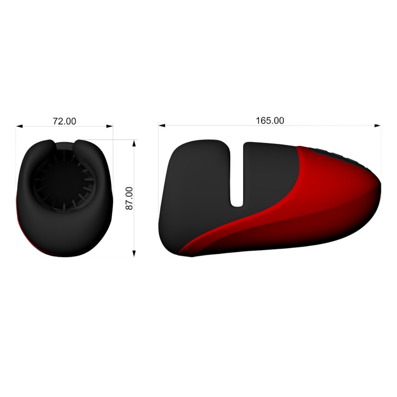 Lena - rezgő-szorító maszturbátor (piros) 95235 termék bemutató kép