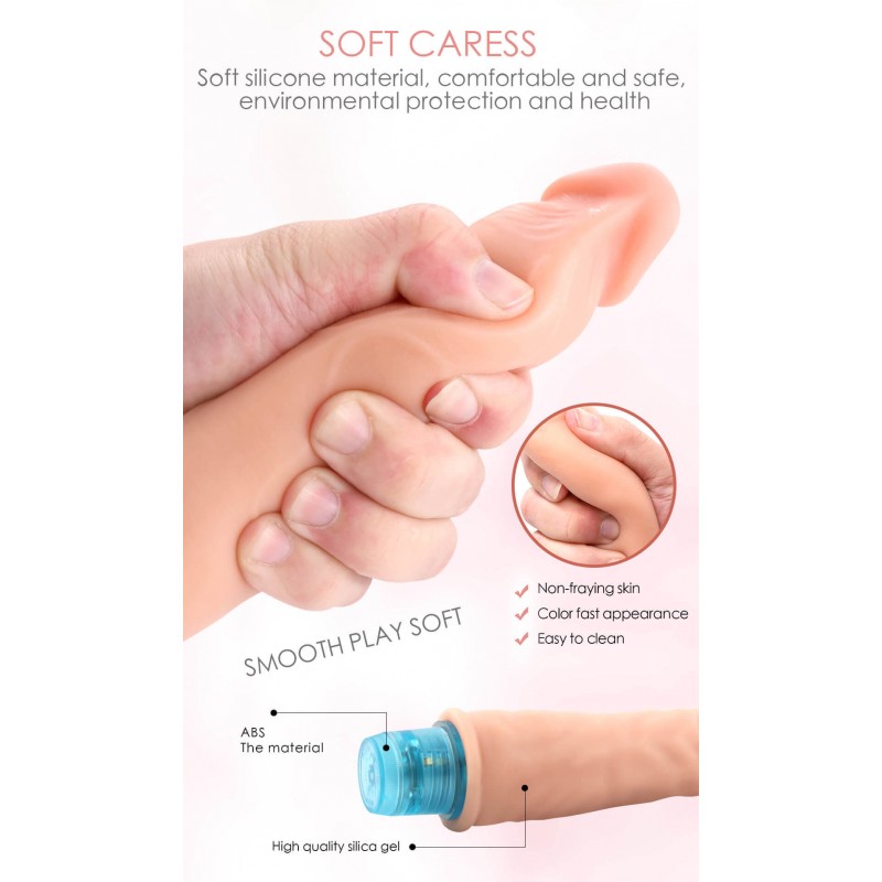 Lonely Max - élethű vibrátor (17cm) - natúr 72099 termék bemutató kép