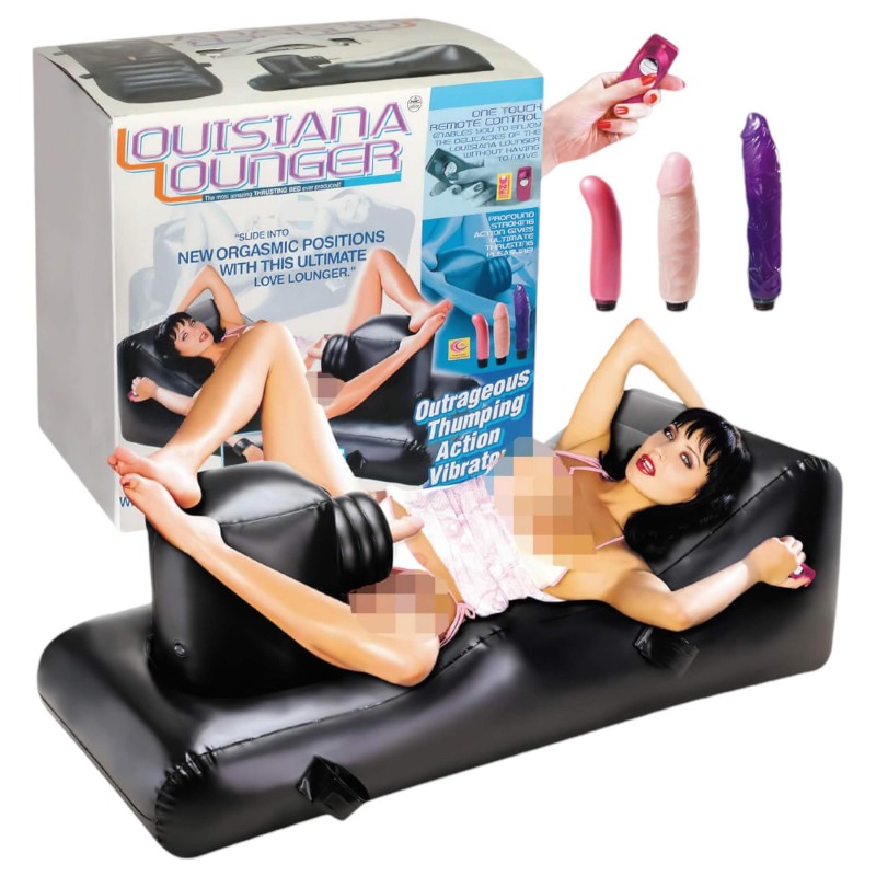 Louisiana Lounger - szexgép beépített vibrátorral (fekete) 105315 termék bemutató kép