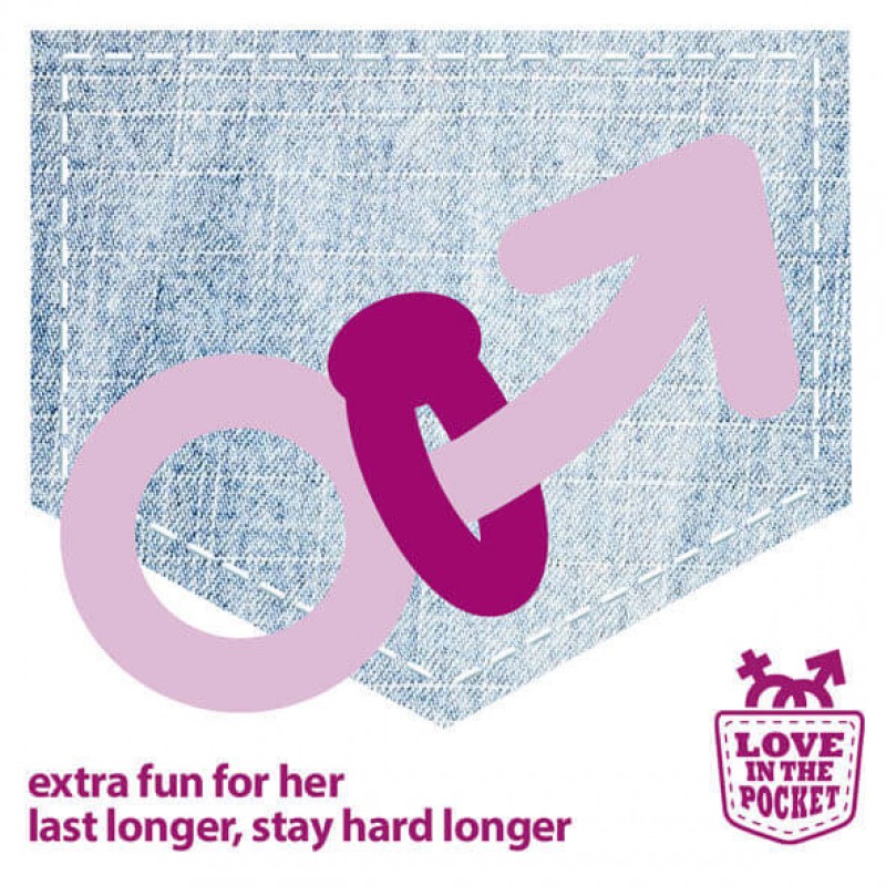 Love in the Pocket - egyszeri vibrációs péniszgyűrű (pink) 74476 termék bemutató kép