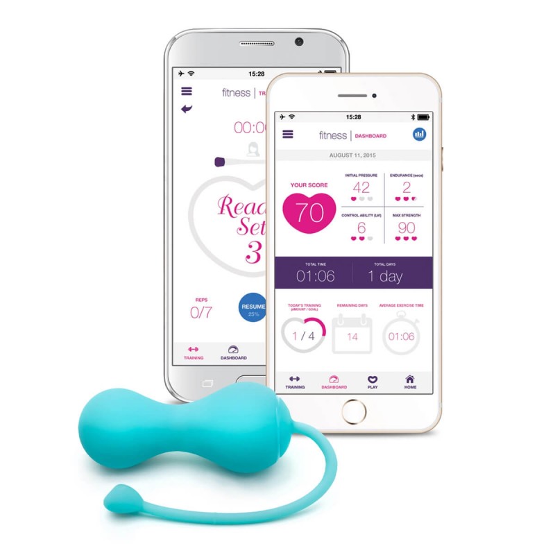 LOVELIFE BY OHMIBOD - KRUSH - okos, akkus gésagolyó (türkiz) 82584 termék bemutató kép