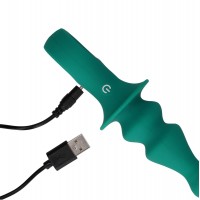 Loveline - akkus, gyöngyös anál vibrátor (zöld) 85864 termék bemutató kép