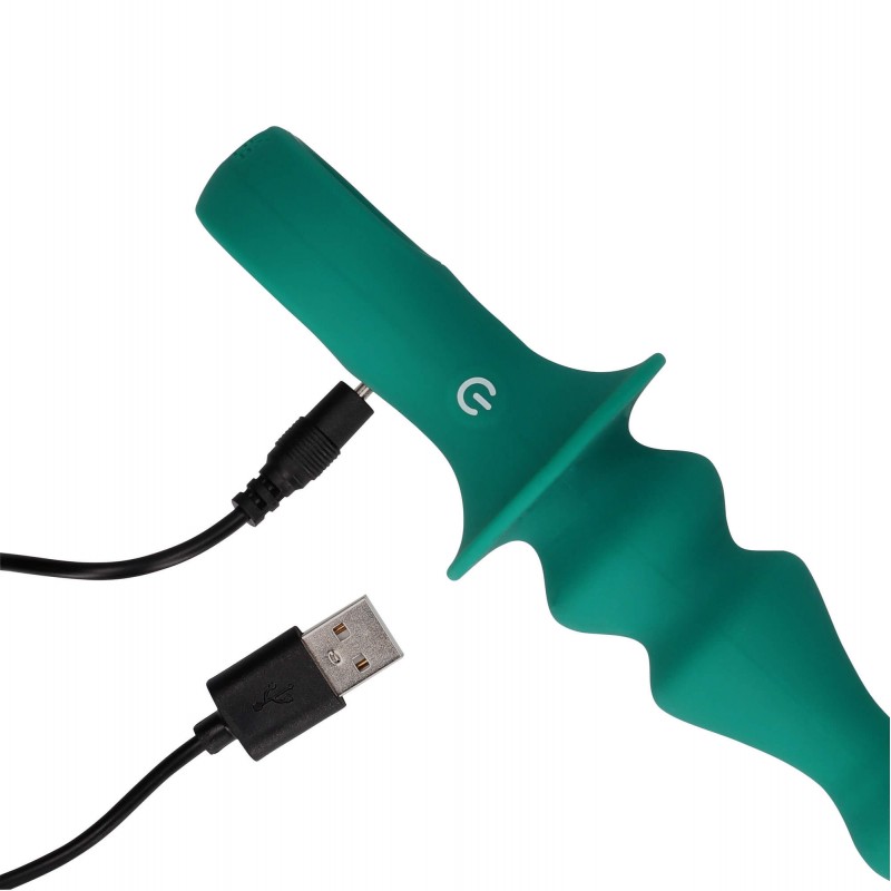 Loveline - akkus, gyöngyös anál vibrátor (zöld) 85864 termék bemutató kép