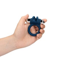 Loveline - akkus, nyuszis csiklóizgatós, vibrációs péniszgyűrű (kék) 85796 termék bemutató kép