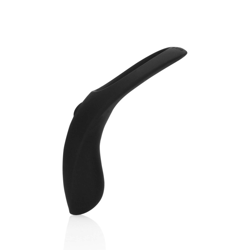 Loveline - akkus, vibrációs hosszú pénisz- és heregyűrű (fekete) 85772 termék bemutató kép