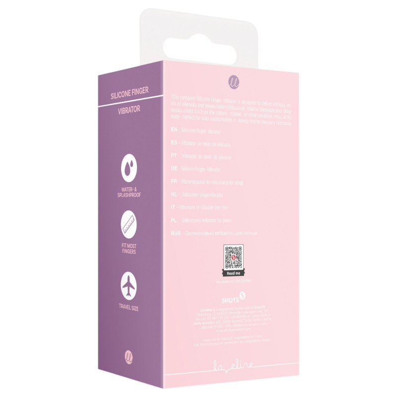 Loveline - bordázott ujjvibrátor csiklóizgató (pink) 163927 termék bemutató kép