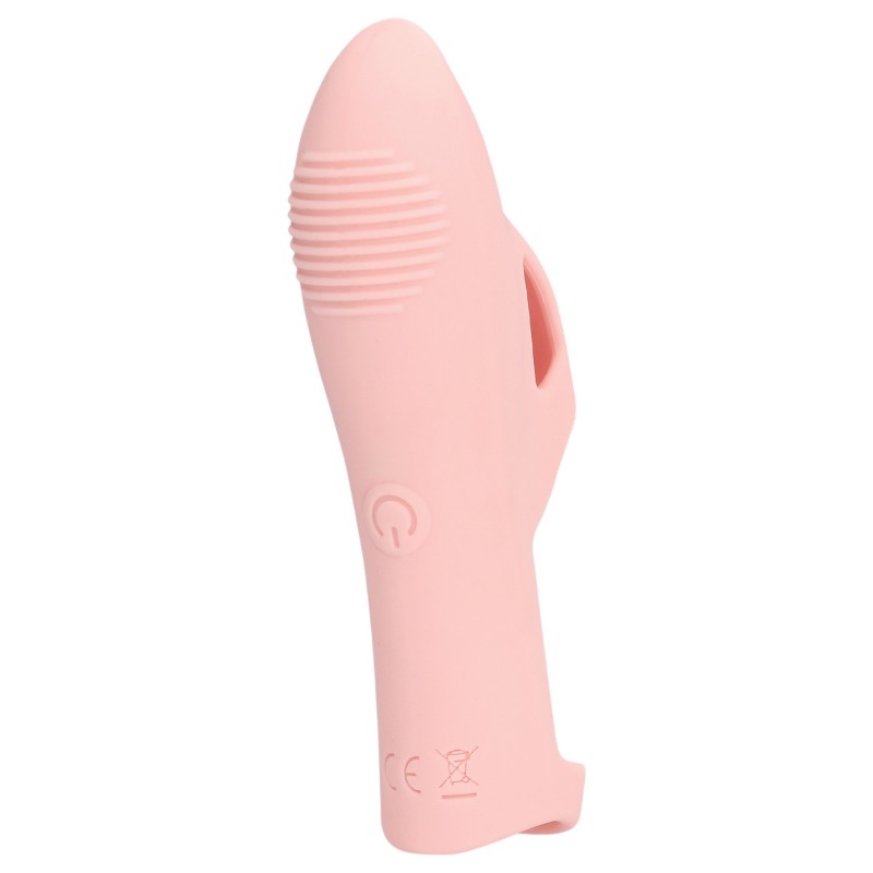 Loveline - bordázott ujjvibrátor csiklóizgató (pink) 163928 termék bemutató kép