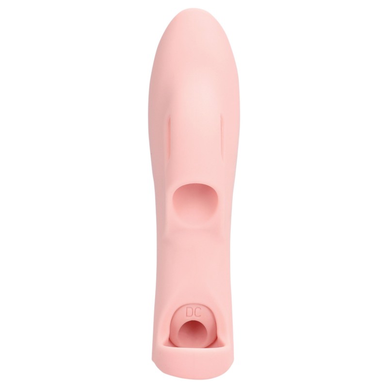 Loveline - bordázott ujjvibrátor csiklóizgató (pink) 163930 termék bemutató kép