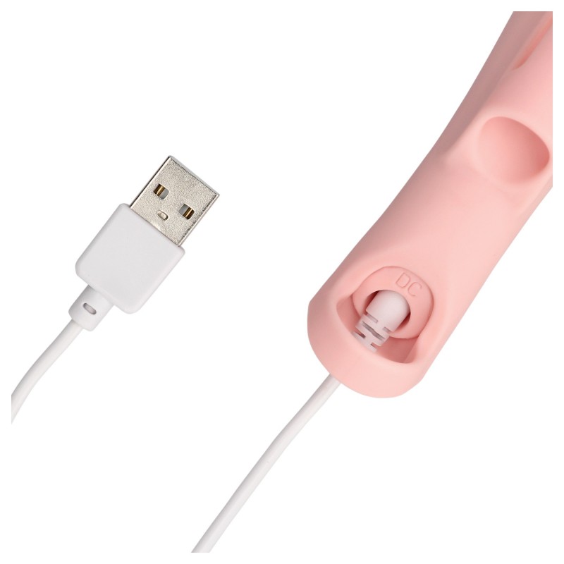 Loveline - bordázott ujjvibrátor csiklóizgató (pink) 163932 termék bemutató kép