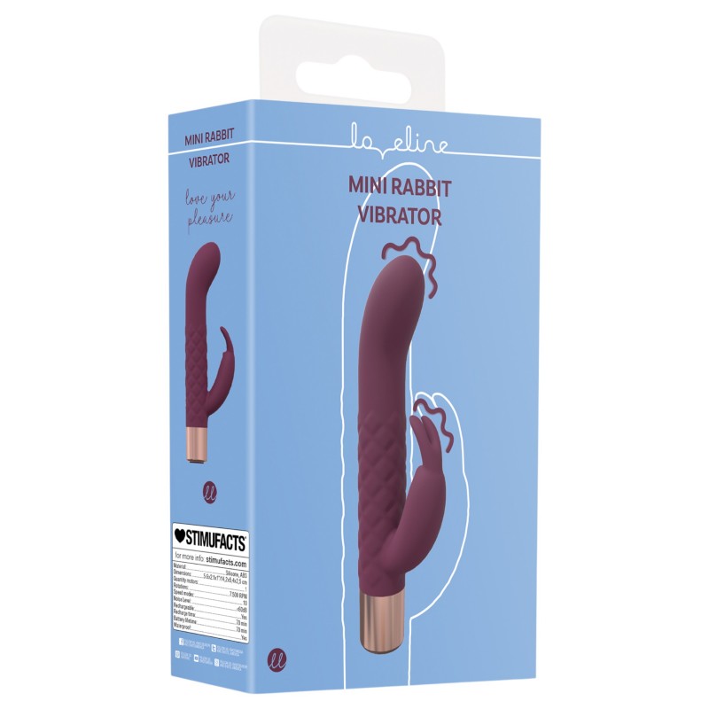 Loveline - mini nyuszis vibrátor (piros) 149766 termék bemutató kép