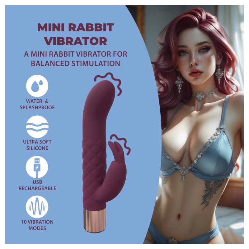 Loveline - mini nyuszis vibrátor (piros) 149770 termék bemutató kép