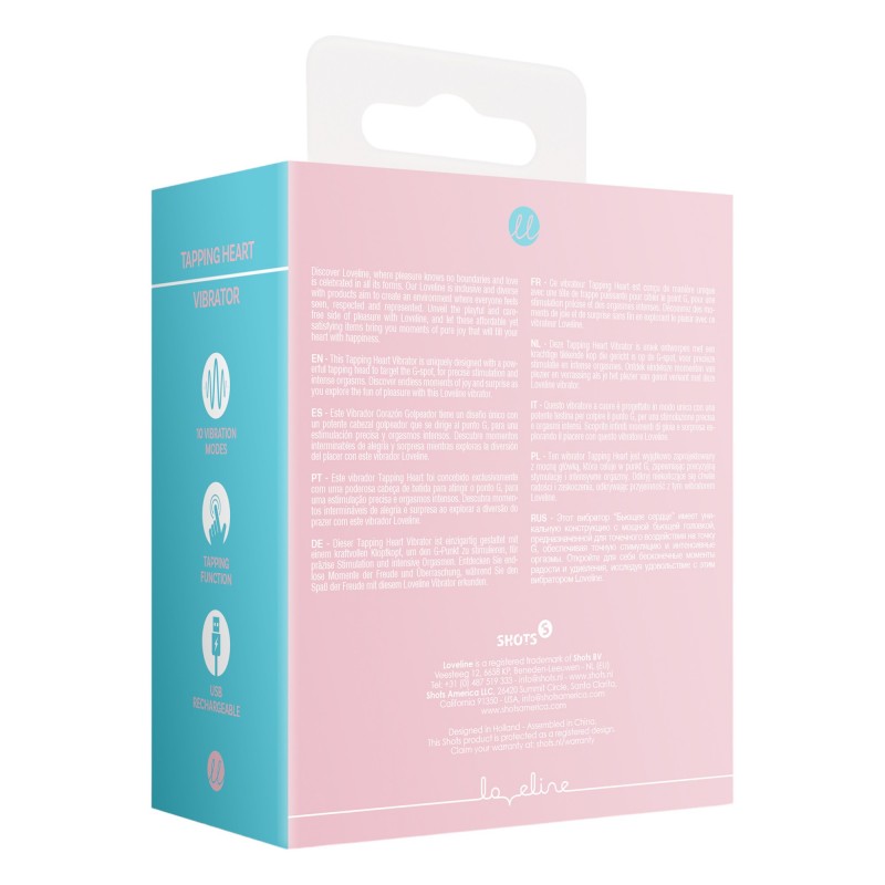 Loveline Tapping Heart - akkus csiklóizgató vibrátor (pink) 96017 termék bemutató kép