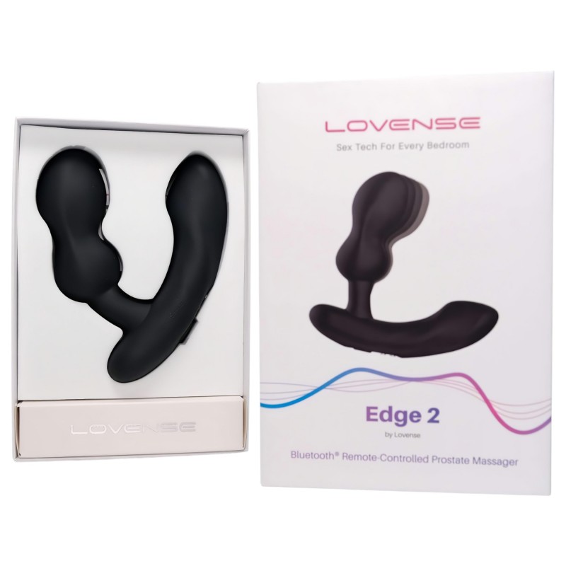 Lovense Edge 2 – App-vezérelt prosztata vibrátor, férfiaknak (fekete) 138621 termék bemutató kép