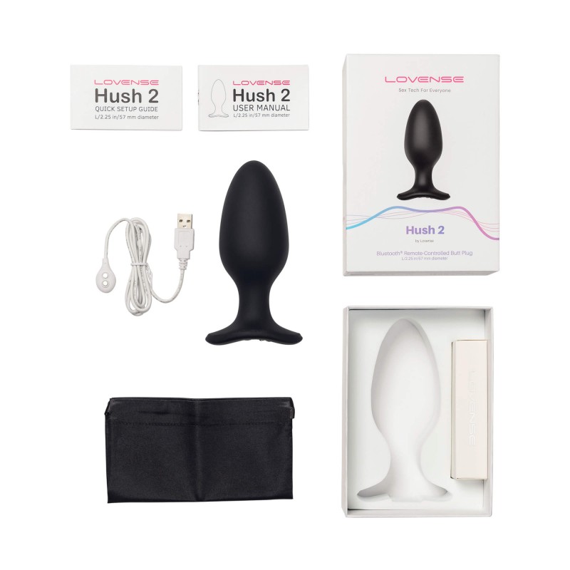 LOVENSE Hush 2 L - akkus kis anál vibrátor (57mm) - fekete 87920 termék bemutató kép