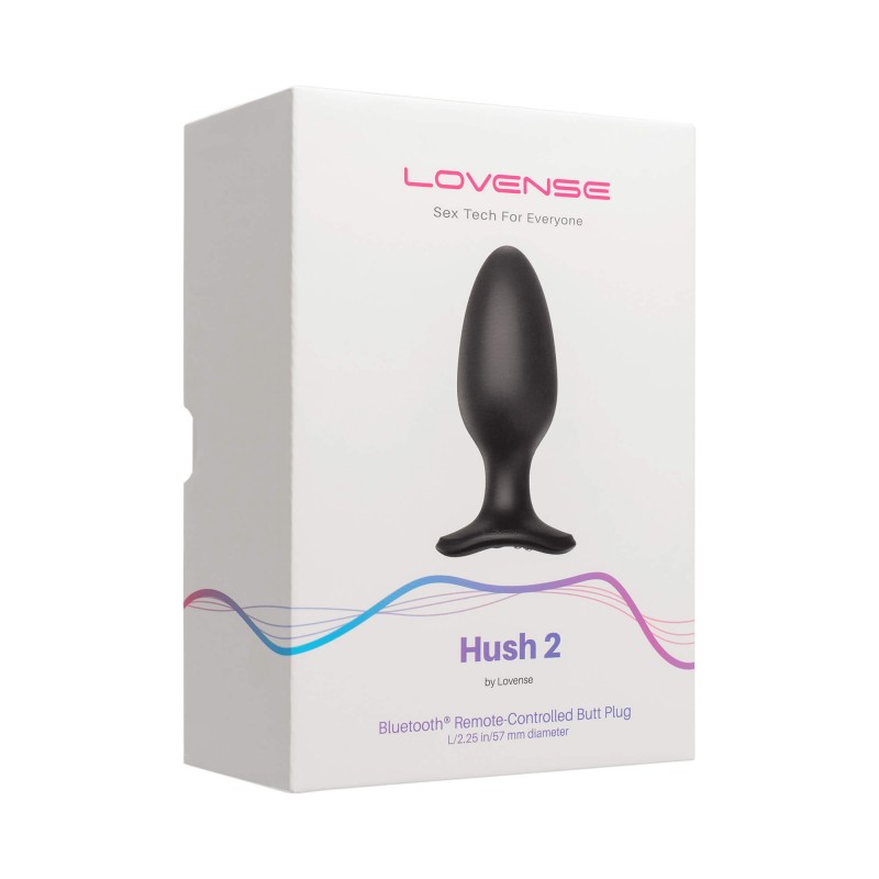 LOVENSE Hush 2 L - akkus kis anál vibrátor (57mm) - fekete 52661 termék bemutató kép