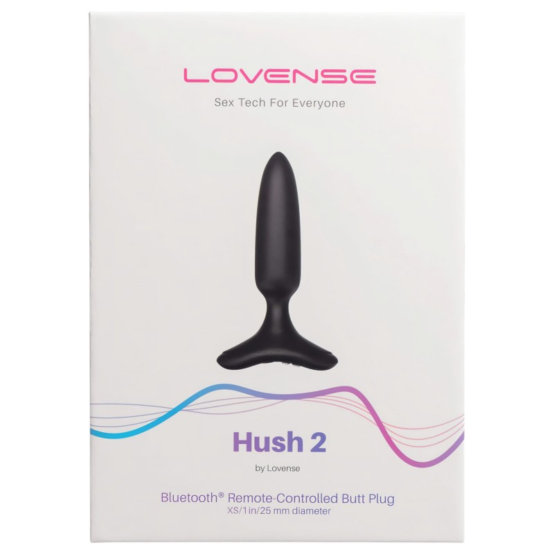 LOVENSE Hush 2 XS - akkus kis anál vibrátor (25 mm, fekete) 131107 termék bemutató kép