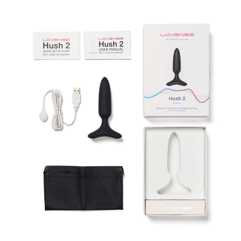 LOVENSE Hush 2 XS - akkus kis anál vibrátor (25mm) - fekete 87911 termék bemutató kép