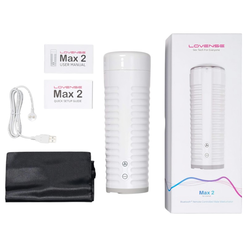 Lovense Max 2 - app-vezérelt férfi maszturbátor (fehér) 158678 termék bemutató kép