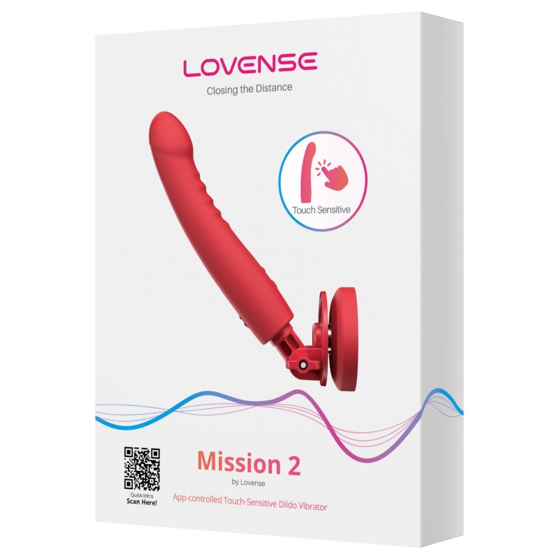 Lovense Mission 2 – App-vezérelt vibrátor tapadókoronggal (piros) 138977 termék bemutató kép
