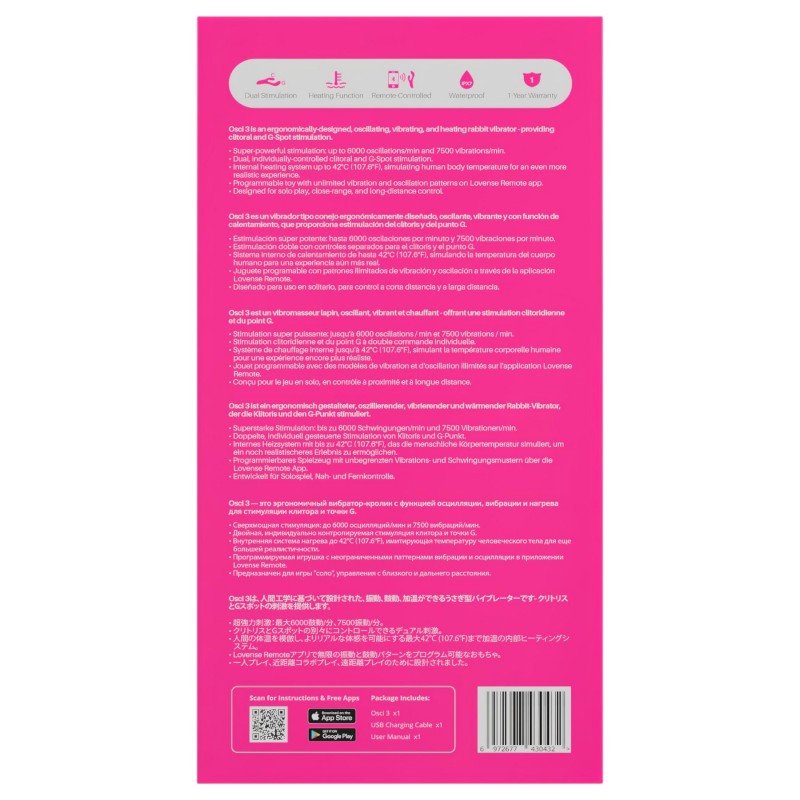 LOVENSE Osci 3 - csiklókaros vibrátor (pink) 99715 termék bemutató kép