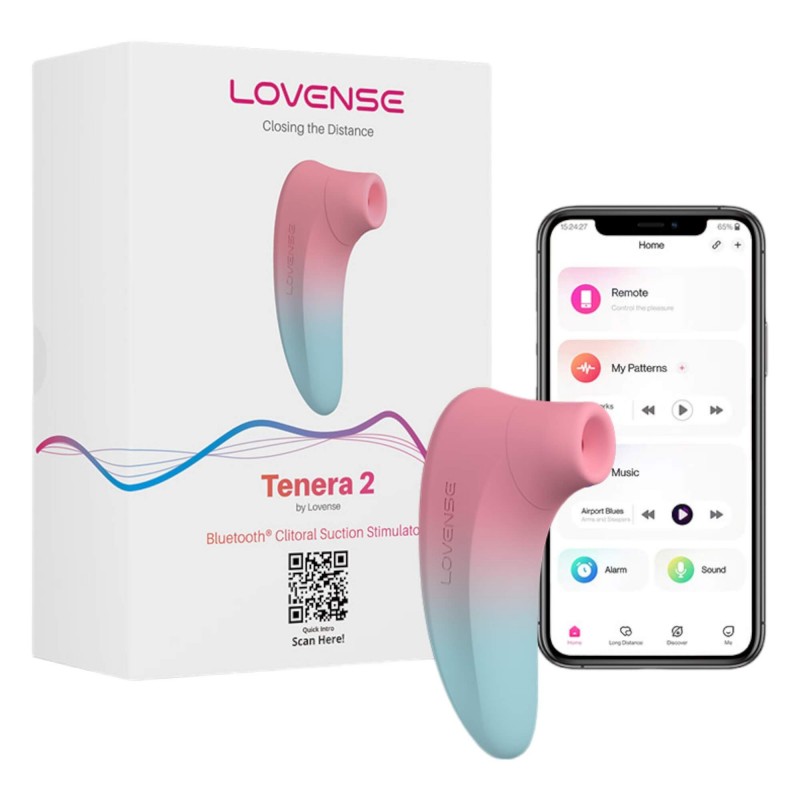 LOVENSE Tenera 2 - okos vízálló léghullámos csiklóizgató (kék-pink) 91094 termék bemutató kép