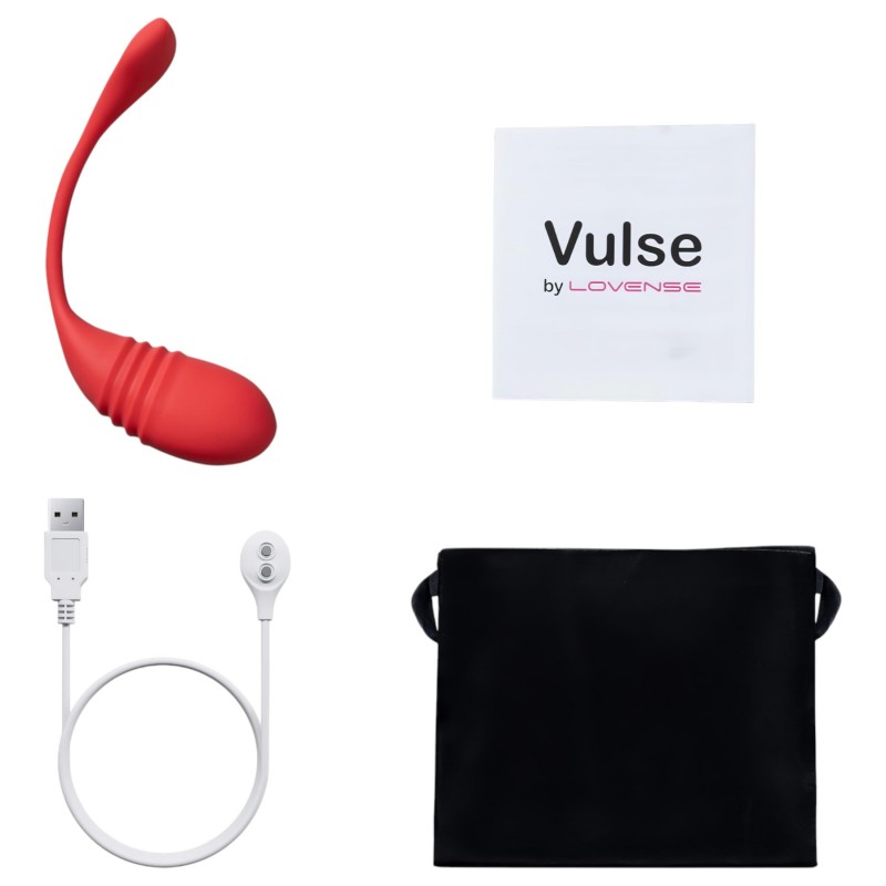 Lovense Vulse - hordható App-vezérelt lökő vibrációs tojás (piros) 150801 termék bemutató kép
