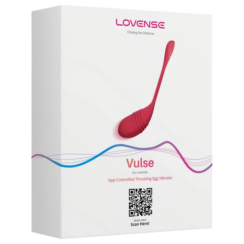 Lovense Vulse - hordható App-vezérelt lökő vibrációs tojás (piros) 150804 termék bemutató kép
