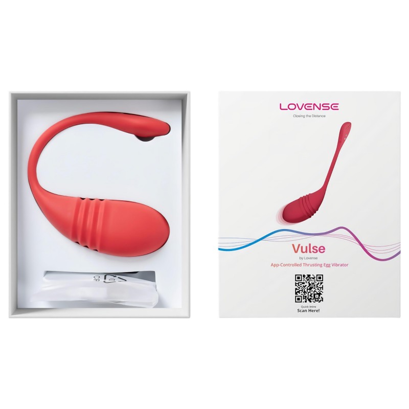 Lovense Vulse - hordható App-vezérelt lökő vibrációs tojás (piros) 150806 termék bemutató kép