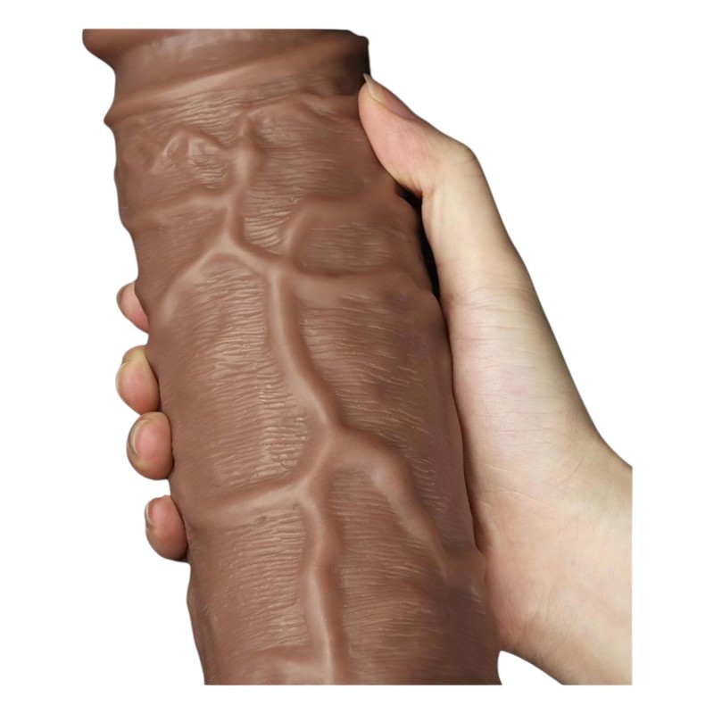 Lovetoy Chubby - tapadókorongos élethű dildó - 25 cm (testszínű) 142074 termék bemutató kép