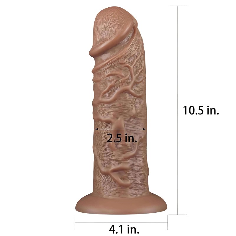 Lovetoy Chubby - tapadókorongos élethű dildó - 25cm (natúr) 106433 termék bemutató kép