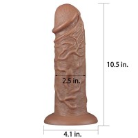 Lovetoy Chubby - tapadótalpas élethű dildó - 25cm (natúr) 91170 termék bemutató kép