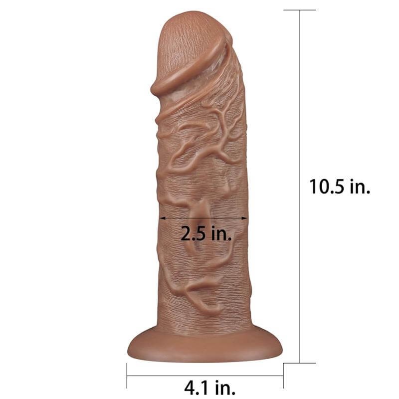 Lovetoy Chubby - tapadókorongos élethű dildó - 25cm (natúr) 91170 termék bemutató kép